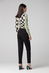 STRETCH PLAIN WEAVE 3 DARTS PZASS TROUSERS